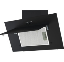 Černý odsavač par s kovovým filtrem