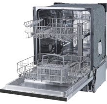 Otevřená myčka nádobí se dvěma koši