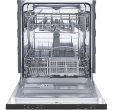 Otevřená myčka s koši