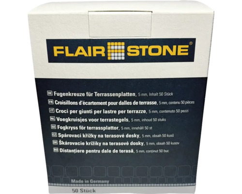 Spárovací křížky na terasové desky, 5 milimetrů, obsah 50 kusů