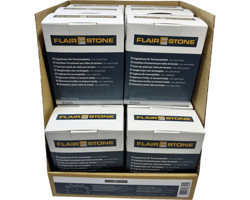 Karton s distančními křížky na terasové desky, 3 mm, 50 kusů