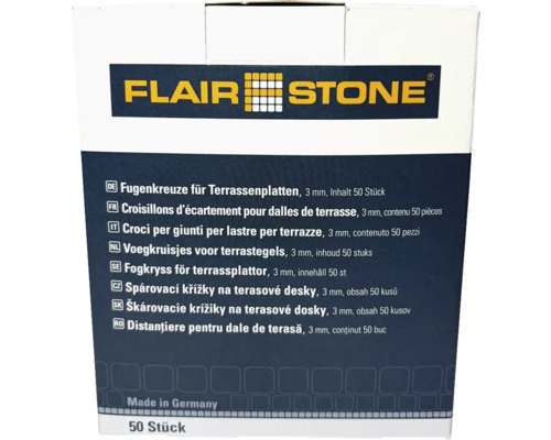 Spárovací křížky na terasové desky, 3 mm, 50 kusů