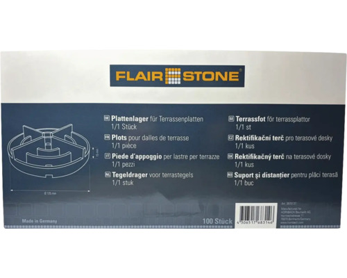 Flair Stone Rektifikační terč pro terasové desky, 100 kusů
