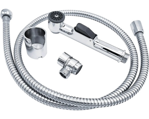 Bidetová sprchová souprava s hadicí, držákem a T-kusem
