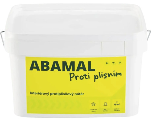 Nátěr proti plísním ABAMAL 18 l Interiérová barva proti plísním ABAMAL v kbelíku
