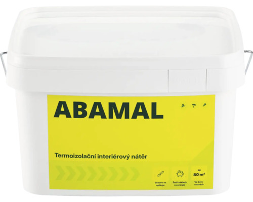 Tepelně izolační interiérová barva ABAMAL v bílém kbelíku