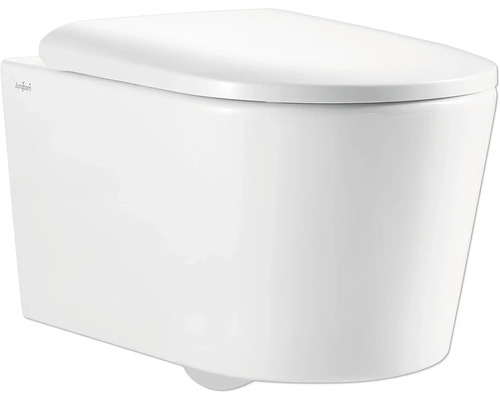 Závěsné WC s hlubokým splachováním, uzavřeným splachovacím kruhem a WC sedátkem