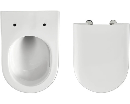 Závěsný hluboký splachovací záchod s WC sedátkem