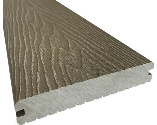 Terasové prkno Sun 2000x140x20 mm šedé Terasa z dřevoplastu s dřevěnou strukturou