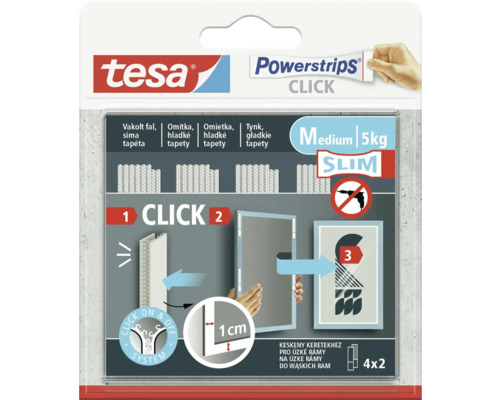 Tesa Powerstrips Click Medium pro zavěšení obrazových rámů bez vrtání