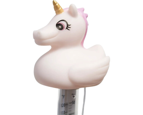 Ukazatel teploty do koupelny v designu jednorožce