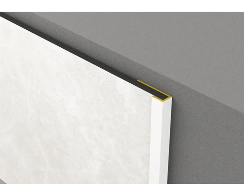 Koncový profil ROCKO TILES 2800 mm bílý Ukončení dlaždic s profilem na ochranu hran