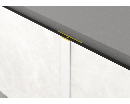 Plošná spojka pro H profil ROCKO TILES 2800 mm bílá Detailní záběr lišty na dlaždice