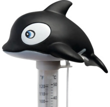 Bazénový teploměr s designem kosatky pro měření teploty