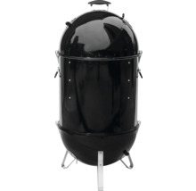 Černý kulatý gril s víkem a nohami