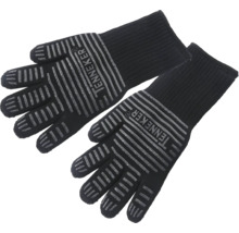 Pár černých rukavic JENNEKER s pruhy a protiskluzovou úpravou