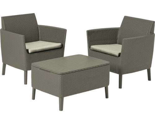 Sada zahradního nábytku se dvěma křesly a stolem