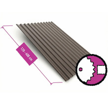 Profilovaný plech s uvedením délky 120 až 400 cm