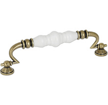 Nábytková úchytka z kovu a keramiky