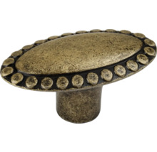 Oválný nábytkový knoflík ve starožitném vzhledu