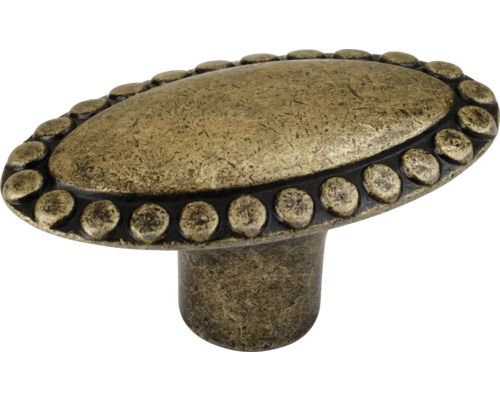 Oválný nábytkový knoflík ve starožitném vzhledu