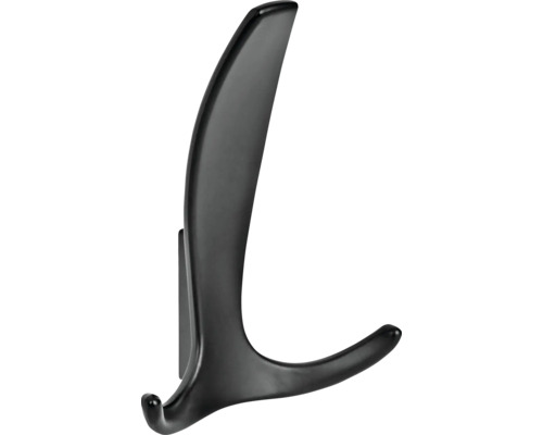 Věšák Bentley, matný černý Kovový nástěnný věšák