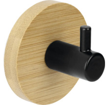 Nástěnný háček z bambusu s kovovým hákem