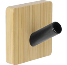 Nástěnný háček z bambusu s kovovým ramenem