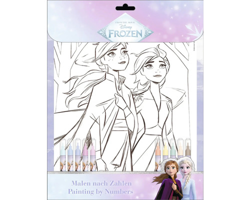 Sada Disney Frozen Malování podle čísel s postavičkami Anna a Elsa