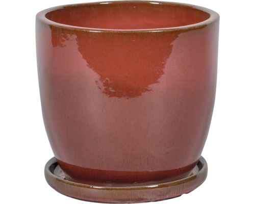 Keramický květináč s podšálkem