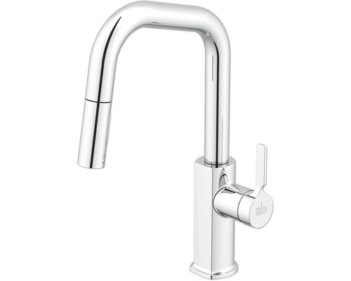 Vodovodní baterie s vysokým výtokem a logem KEO