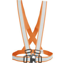 Oranžový bezpečnostní popruh s reflexními pruhy pro zvýšenou viditelnost