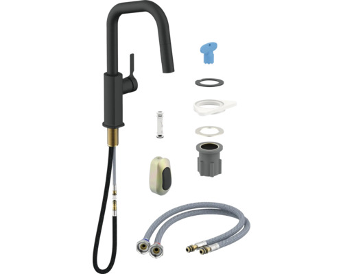 Kuchyňská baterie s příslušenstvím a připojovacími hadicemi