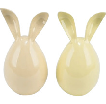 Dvě velikonoční figurky zajíčků ve tvaru vejce