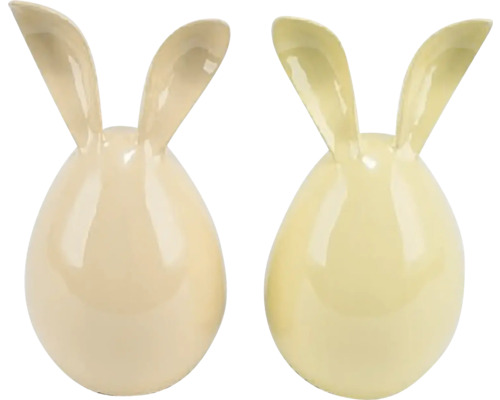 Dvě velikonoční figurky zajíčků ve tvaru vejce