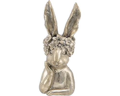 Dekorativní figurka zajíčka s květinovým věncem