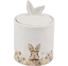 Keramická dóza s motivem králíka a víkem s králičíma ušima
