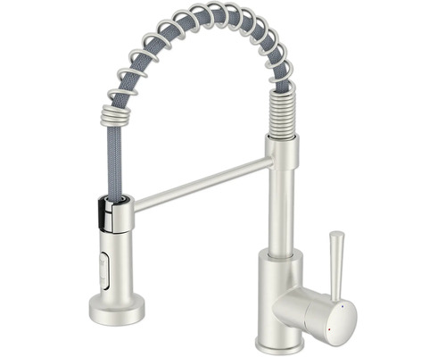 Kuchyňská baterie se spirálovou pružinou a výsuvnou sprchou