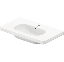 Umyvadlo z sanitární keramiky s otvorem pro baterii a přepadem