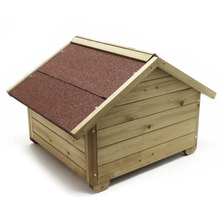 Psí bouda ze dřeva se střešní lepenkou