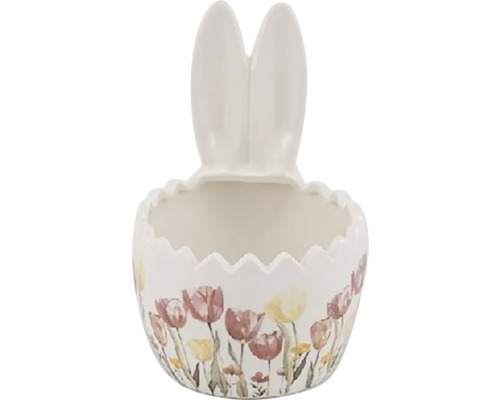 Květináč velikonoční zajíček s květinovým vzorem