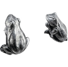 Dvě figurky žab z kovu