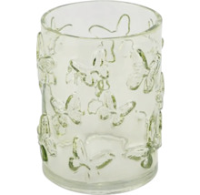 Skleněná svítilna s motýlkovým vzorem