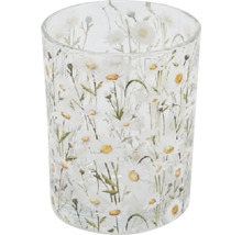 Skleněná svítilna s motivem sedmikrásek