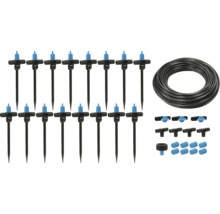 Sada pro kapkové zavlažování s hadicí, rozdělovači a příslušenstvím pro zavlažování zahrady