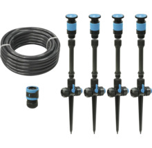 Zahradní hadice s rychlospojkou a sadou zavlažovačů pro zavlažování zahrady