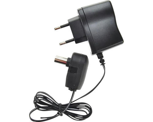 Černý síťový adaptér s kabelem