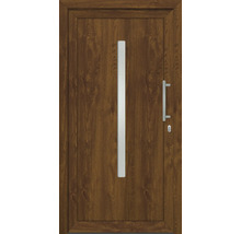 Vchodové dveře se skleněnou vložkou a nerezovou klikou