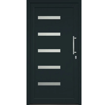 Vchodové dveře s vodorovnými skleněnými vložkami a madlem