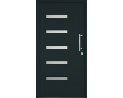 Vchodové dveře Hartford 1000 x 2100 mm P Vchodové dveře s vodorovnými skleněnými vložkami a madlem